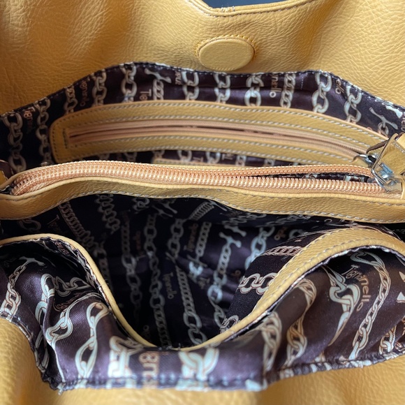 EUC TIGNANELLO DOUBLE HANDLE PEBBLED LEATHER SHOULDER BAG - CAMEL COLOR - Picture 3 of 6